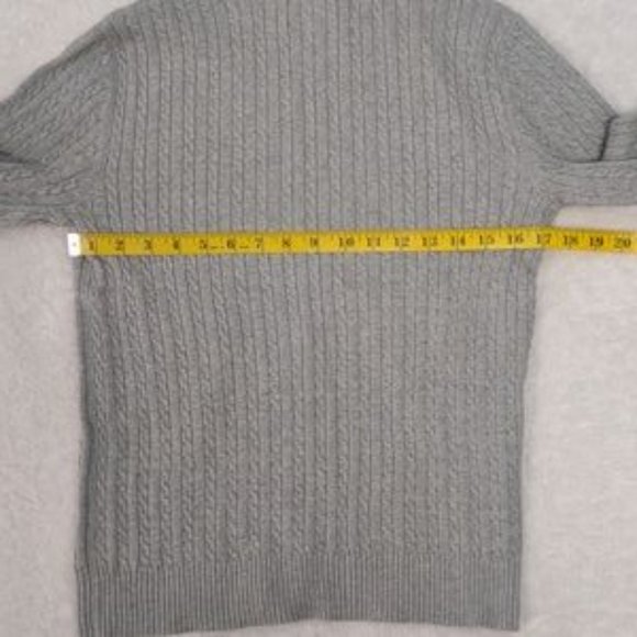 FREE with Bundle American Living 100% Cotton Grey Cable Knit Turtleneck Size XL - Picture 9 of 13